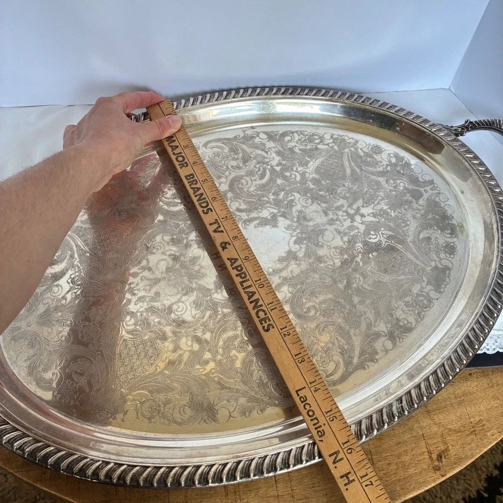 Towle Tray Silverplate Formal Dining Tea Victorian Style Grandmillenial Butler